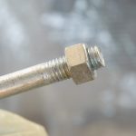 Closeup of a Threaded Rod